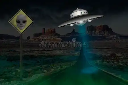 区域51超现实外星人ufo目击照片