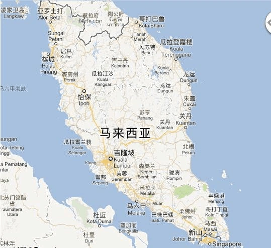 马来西亚 旅游地图