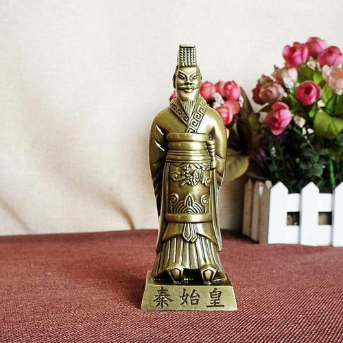 秦始皇模型合金属工艺品办公室桌面摆件中国嬴政雕像旅游礼物包邮