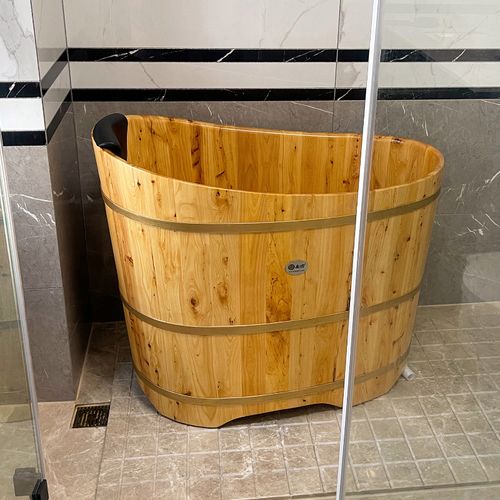 尚田木桶浴桶小户型明装实木泡澡浴缸