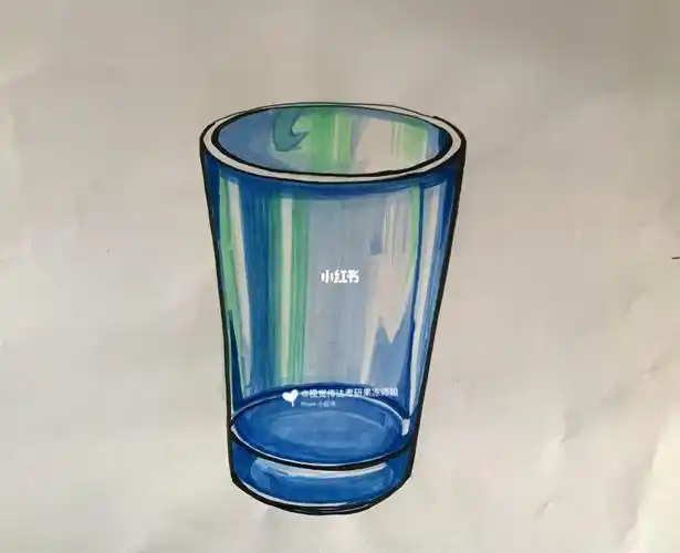 马克笔如何透明玻璃杯