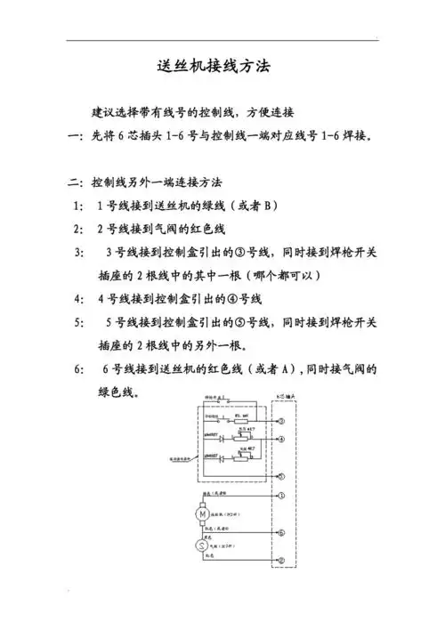 送丝机接线方法