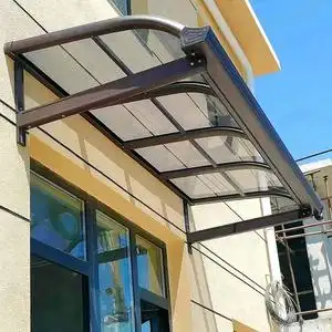 户外铝合金别墅露天阳台院子遮阳雨棚入户门上窗户屋檐挡雨棚家用