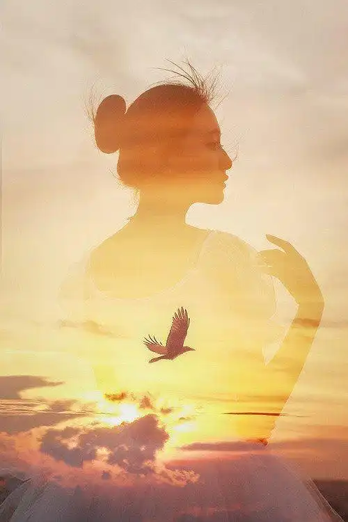 清纯可爱的女生唯美意境图片