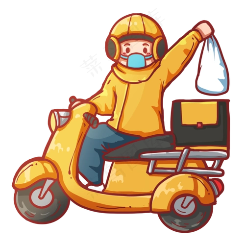 免配送素材卡通外卖小哥图片头像外卖服务图片图库配送全免外卖小哥