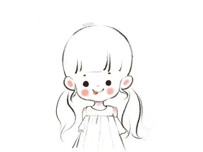 可爱小女孩简笔画图片可爱小女孩简笔画步骤公主卡通简单可爱的小女孩