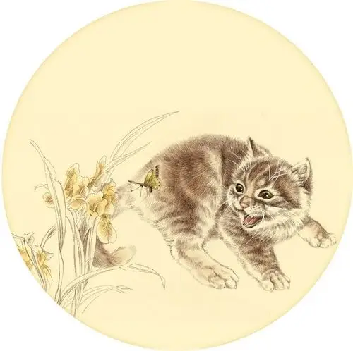 大兔子作品小图看像传统的中国工笔画,大.