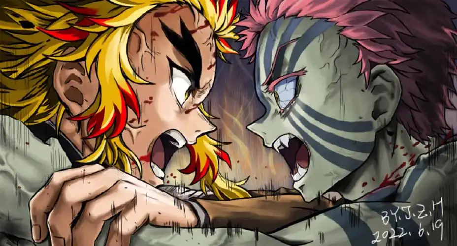 鬼灭之刃  #鬼灭之刃无限列车篇  #炎柱  #炼狱杏寿郎  #猗窝座  #板