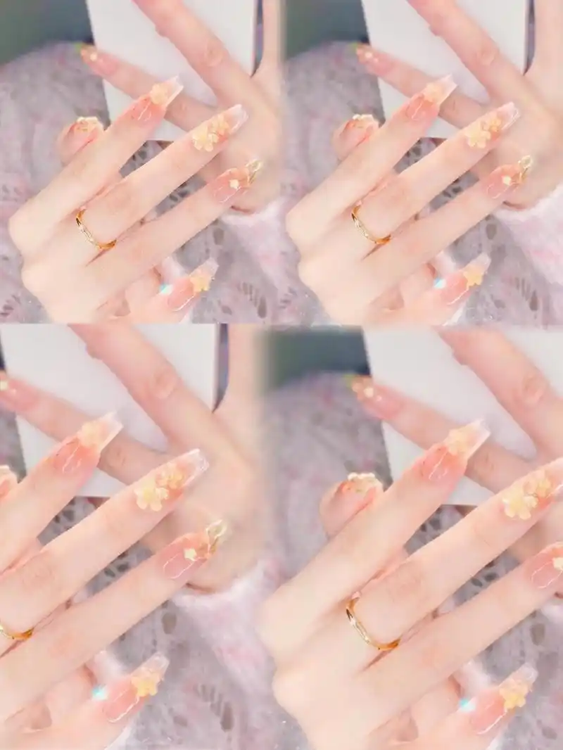 梦幻星云美甲丨玻璃纸腮红甲78法式渐变甲|今天来给大家分享梦幻