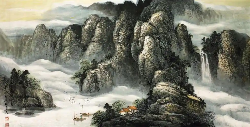 著名山水画画家杜中良作品欣赏