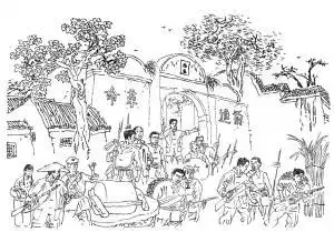 秋收起义广场简笔画