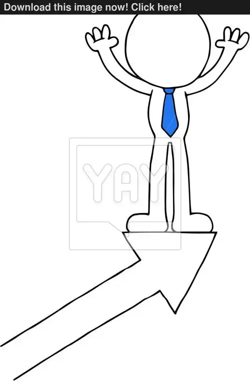 businessman on arrow