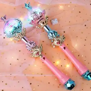 魔法棒仙女棒儿童芭啦啦小魔仙爱莎公主女童发光玩具闪光艾莎生日