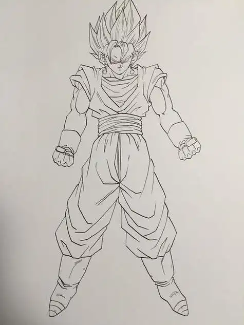 简笔画贝吉特龙珠超孙悟空超蓝简笔画七龙珠孙悟空怎么画简笔画帅气