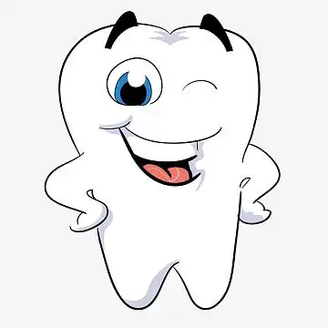 在微笑的牙齿健康矢量图