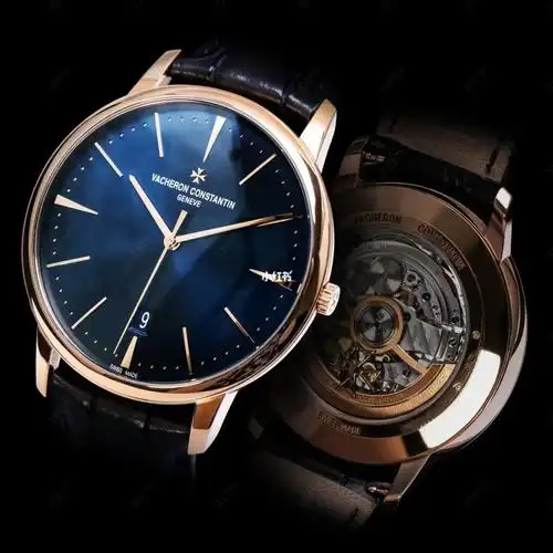 江诗丹顿传承系列超薄男表85180r,表径40mm,自动机械,18k玫瑰金材质