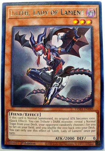 游戏王 美英一刷 tama-en049 r 恶魔娘 莉莉丝 x6a