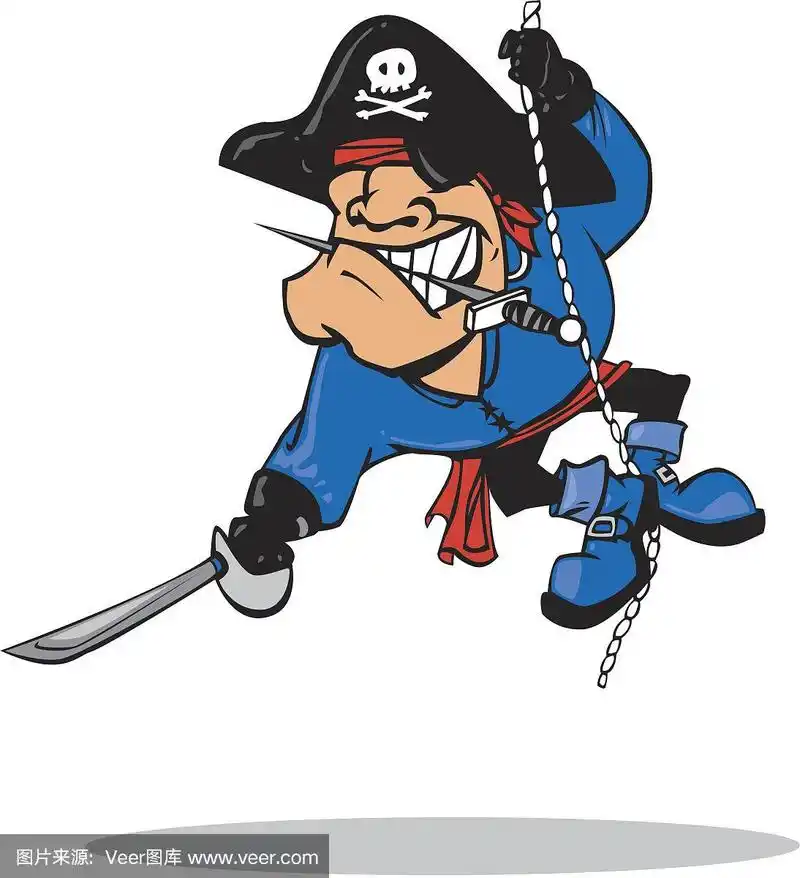 海盗,白色背景,绳子,背景分离,三角帽