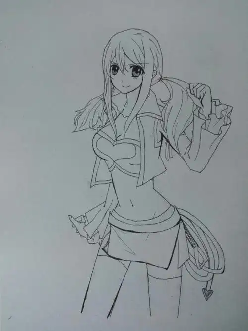 露西变身后简笔画