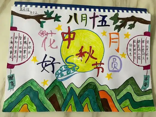 小学生手抄报  #中秋节