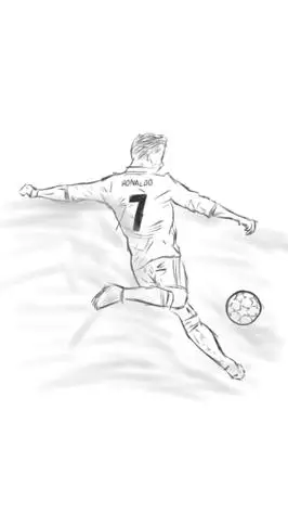 c罗人物足球明星的简笔画及简介国际巨星c罗简笔画教程c罗最简单的简