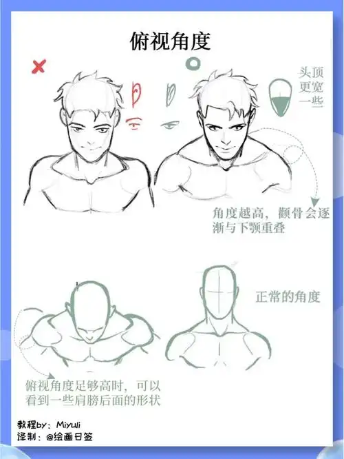 不同角度头部绘制的易错点872