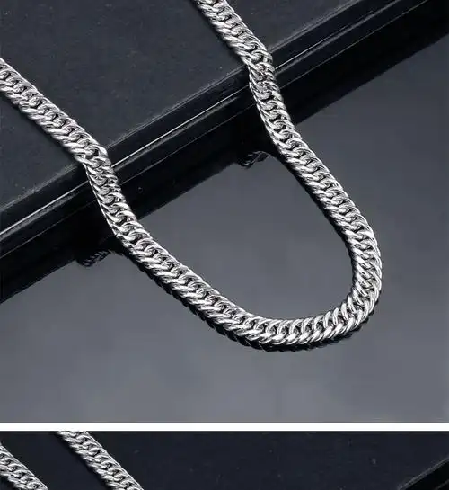 黎丝莱顿铂金项链男pt950白金珀金链子男款马鞭项链男潮牌老板链铂金