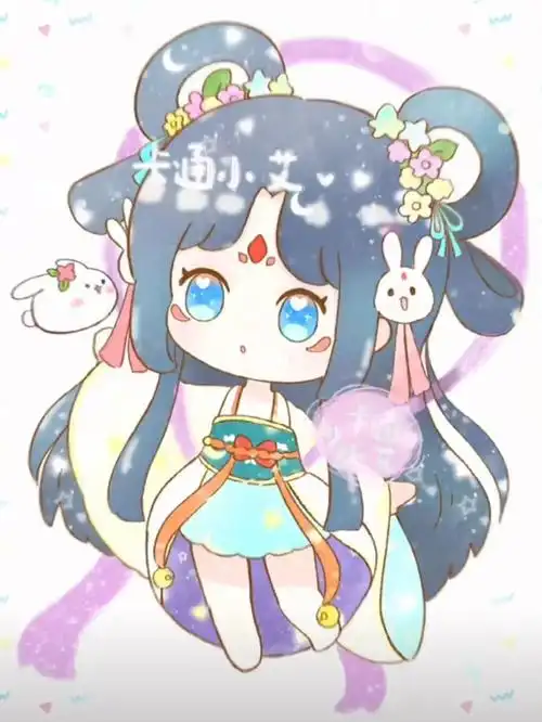 临摹卡通小艾迷你世界瑶月仙子手绘