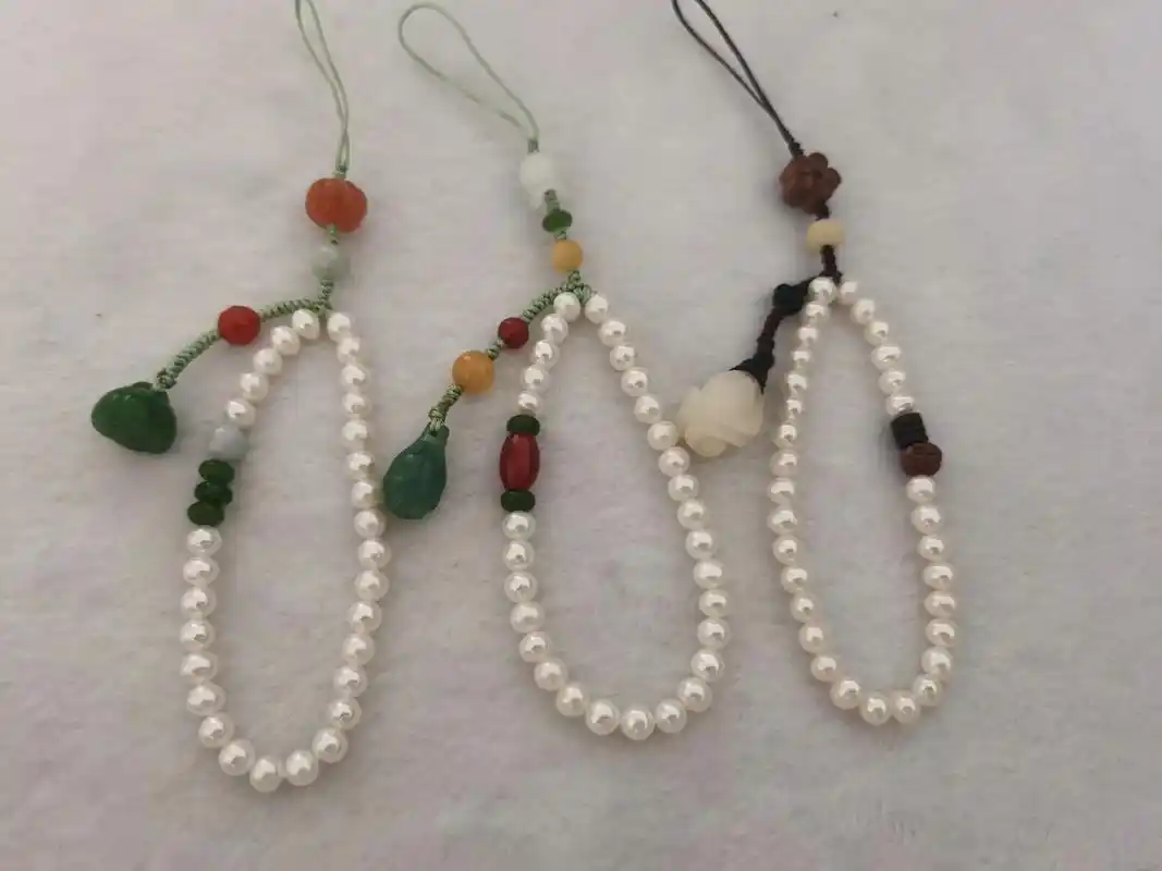 珍珠手机链,珍珠钥匙链 #手工diy #私人首饰定制 #首饰 - 抖音