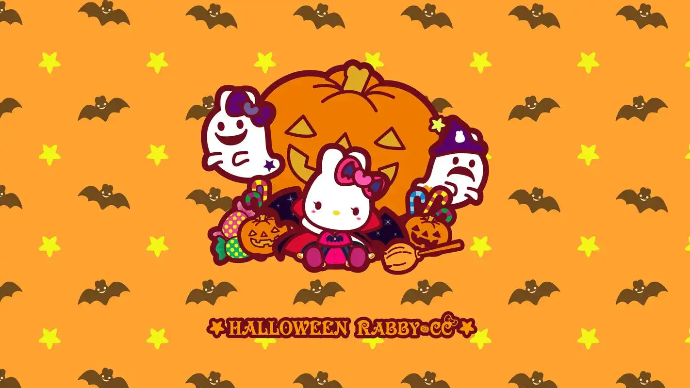万圣节兔子高清卡通可爱电脑桌面壁纸