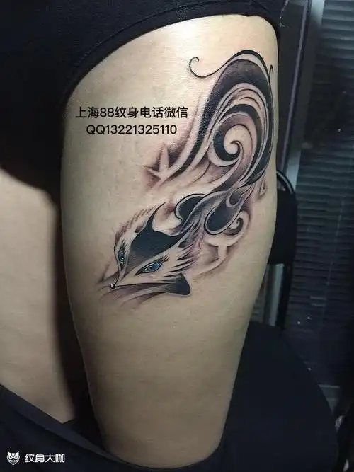 狐狸_纹身图案手稿图片_小龙的纹身作品集