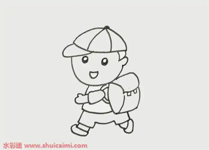 学生怎么画学生简笔画图片彩色小学生上学简笔画小学生敬礼怎么画小