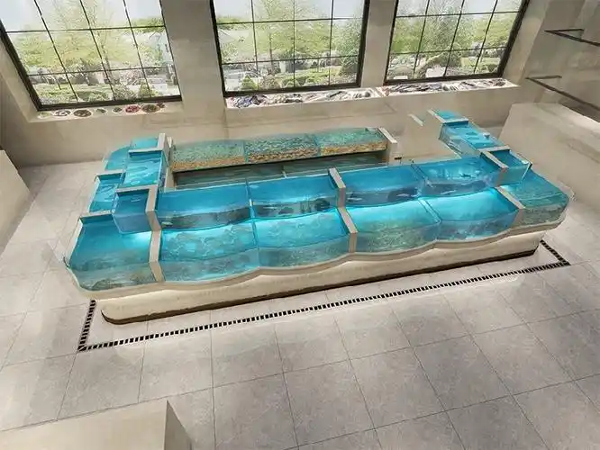 东坦海鲜池pvc板海鲜池好又多海鲜池广州海鲜池水循环系统