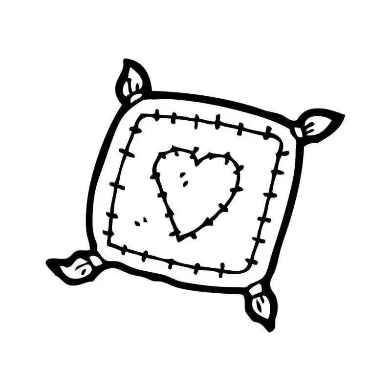 垫层,向量,在白色背景上的坐垫卡通