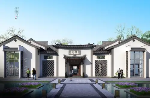 公共建筑[5952] 庄园,中式风格,3层 资料编号:su_model_public_yellow