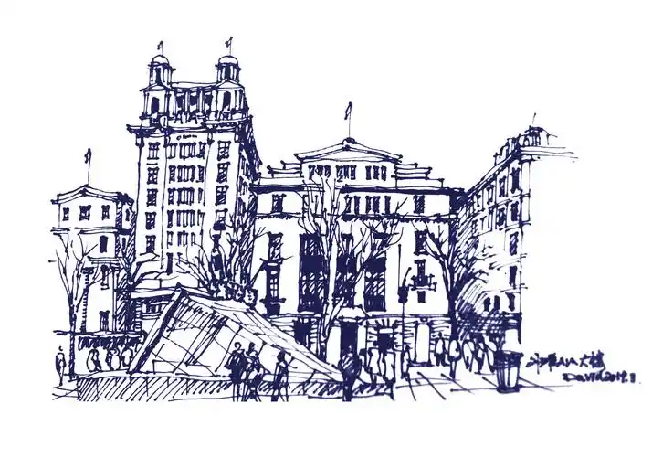 上海城市速写-外滩风景