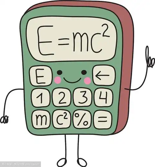 卡通搞笑计算器微笑