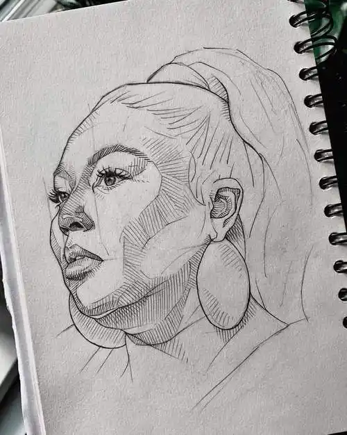 这种排线的素描画风看得真舒服