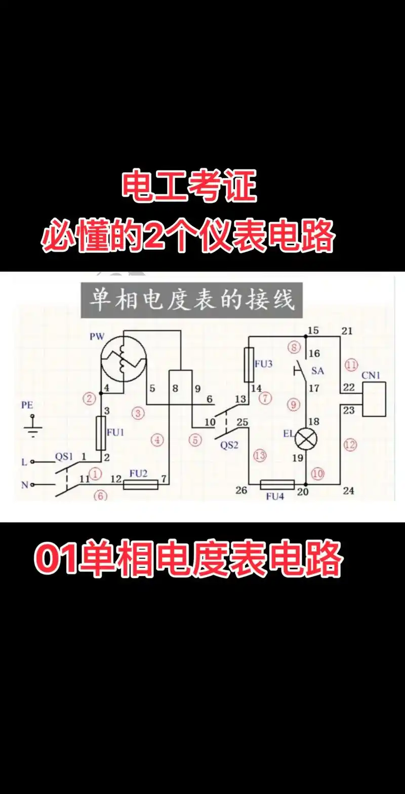 电工考证必会的2个仪表电路#电工