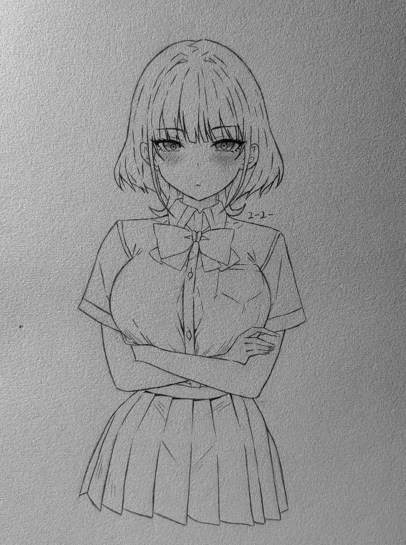 身体最重要#绘画 #铅笔画 #jk #摸鱼  - 抖音