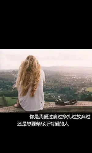 壁纸 句子 文字 女生 背影 倾尽所有爱你