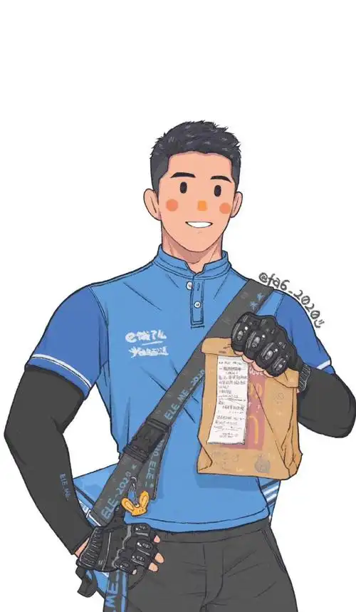 哈哈,外卖小哥的皮肤从可爱到狂野.感觉磕到了!