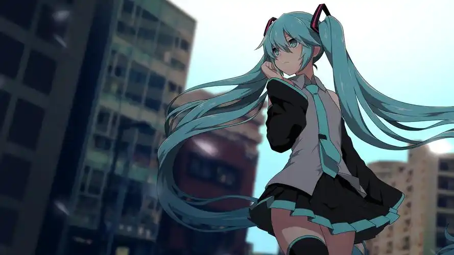 精选唯美初音未来桌面壁纸高清大图预览1920x1080_卡通动漫下载_美桌