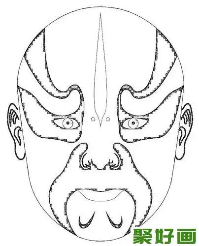 幼儿京剧脸谱简笔画图案京剧脸谱简笔画图片大全