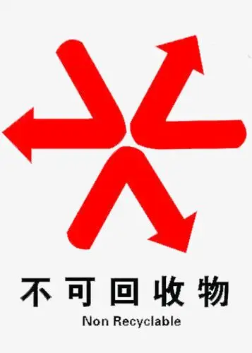 关键词 : 垃圾桶,不可回收,标志,红色