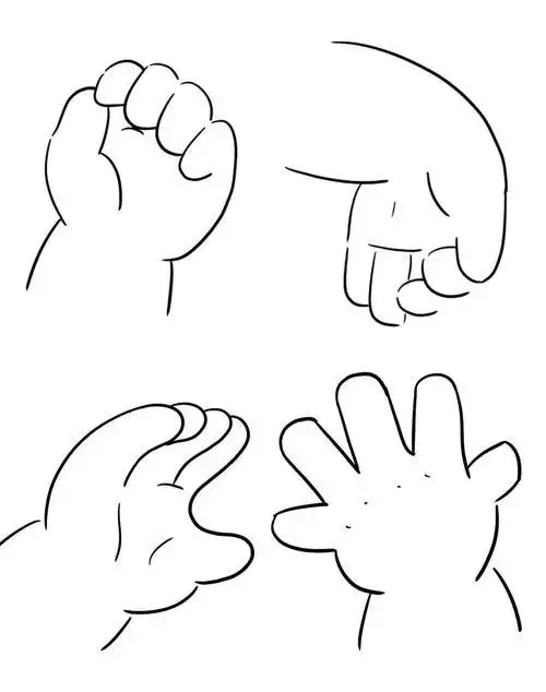 小手简笔画上色