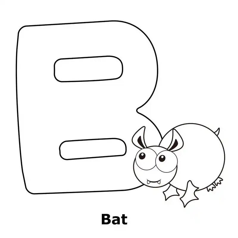 着色字母表的孩子,b