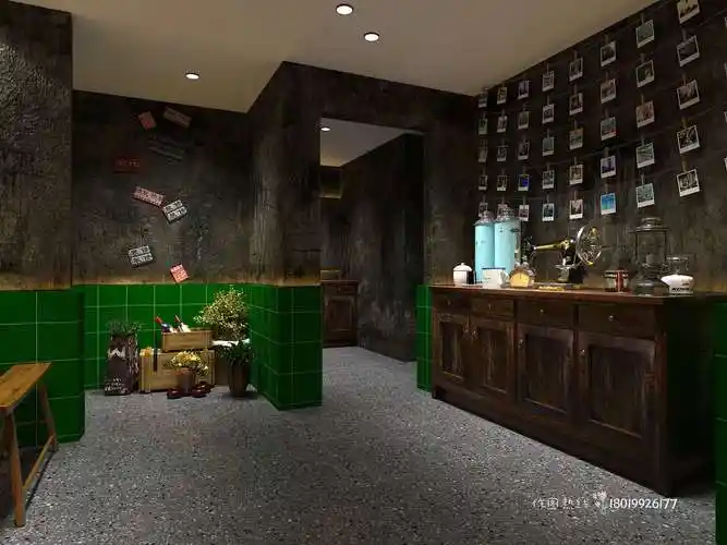 复古民国风餐厅效果图