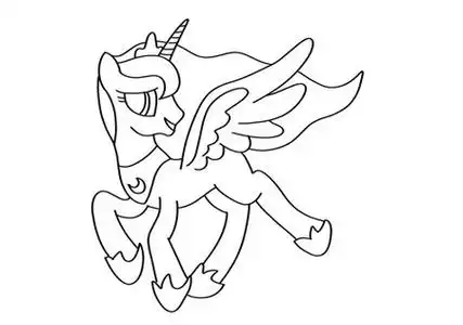 月亮公主简笔画步骤