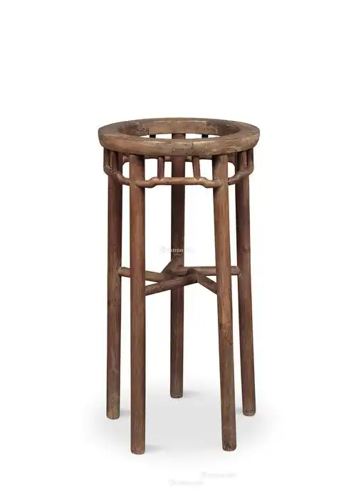 0416 清早期 黄花梨无束腰五足面盆架